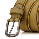 Leather belts for men jeans Do old rusty black buckle retro vintage mens male cowboy belt ceinture
