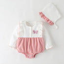 Autumn and Winter Children Clothing Infant Triangle Romper Baby Girls Bodysuits Newborn Clothes Kids One-pieces with Hat