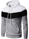 Oversize Stripe Hoodies Mens Sports Hooded Sweatshirt Workout Casual Outwear Gym Sportswear Running Pullover Tops