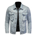 Denim Motorcycle Men Jacket High Street Retro Jacket Bomber Jacket Street Clothing Men Jacket