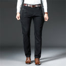 Men Autumn And Winter New Straight Loose Business Jeans Young And Middle-Aged Stretch Casual Pants