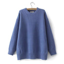 Women Clothing Sweaters Autumn Winter Pullover O-Neck Long Sleeve Knitted Jumper