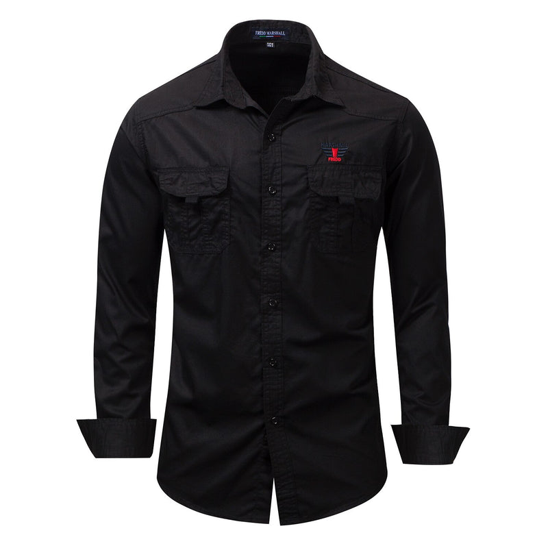Army Style Khaki Shirts Men Jungle Camping Outdoor Fishing Casual High Quality Pure Cotton Lapel Long Sleeve Male Jackets