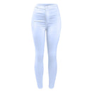 Summer Women`s High Waist White Basic Casual Stretch Skinny Denim Jean Pants Trousers Jeans For Women