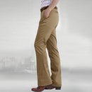 Men Flared Boot Cut Trousers Business Casual Classic British Style Office Comfortable Slim Formal Suit Bottom Pants