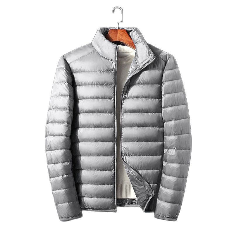 Casual Down Jacket Men Autumn and Winter New White Duck Down Stand-up Collar Male Coat Clothes