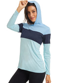 UPF 50+ Sun/UV Skin Protection Shirt Womens Anti-UV Long Sleeve Performance Swim T-Shirts Hoodie Tees Tops Outdoor Girl