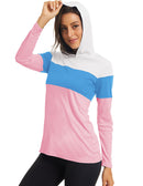 UPF 50+ Sun/UV Skin Protection Shirt Womens Anti-UV Long Sleeve Performance Swim T-Shirts Hoodie Tees Tops Outdoor Girl