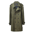 Trench Men Double Breasted Slim Coat Men Solid Color Long Windbreaker Jacket