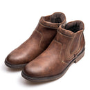 Men Boots Leather Autumn Winter Vintage Style Ankle Short Chelsea Boot Man Footwear