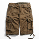 Summer Cotton Casual Shorts Men Five-point Multi-pocket Overalls European and American Outdoor Overalls Shorts