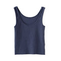 Vintage Women Soft Cotton Slim Tank Summer Ladies Sleeveless Solid Short Tops Girls Chic Streetwear Top