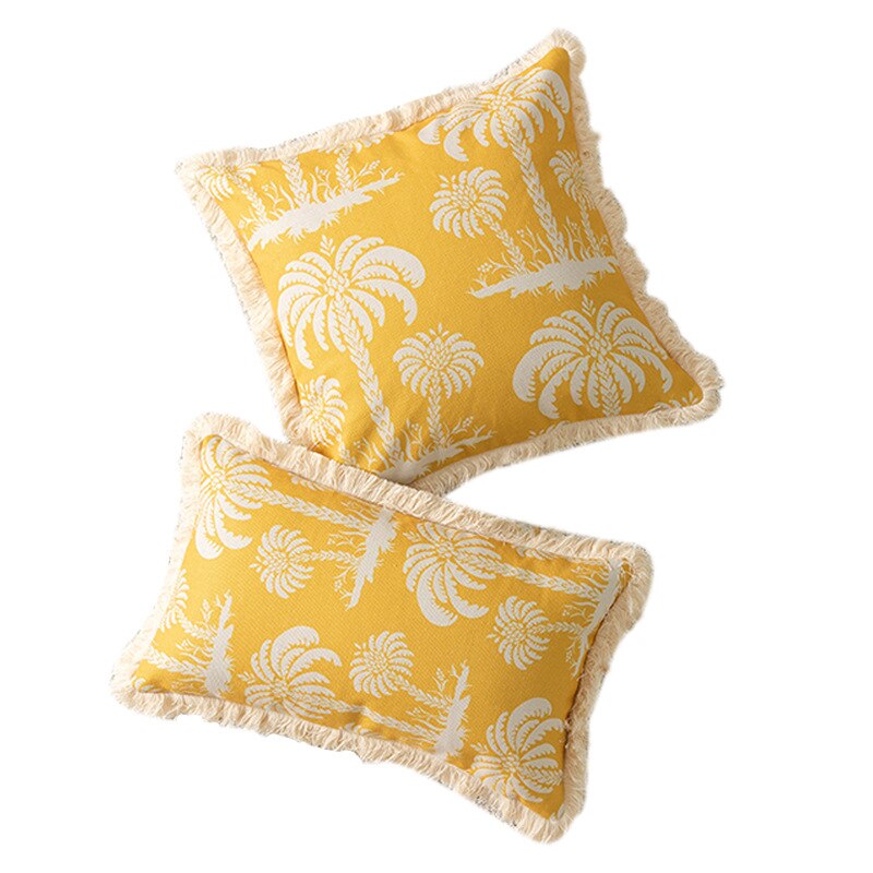 Summer Cushion Cover Starfish Beach Palm Tree Sea Shell Pillow Cover 45x45cm/30x50cm Tassels for home decoration Living Room