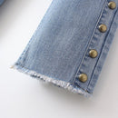 Jeans For Women Clothing Leg Tassel 4 Buttons Stretch Skinny Pencil Pants