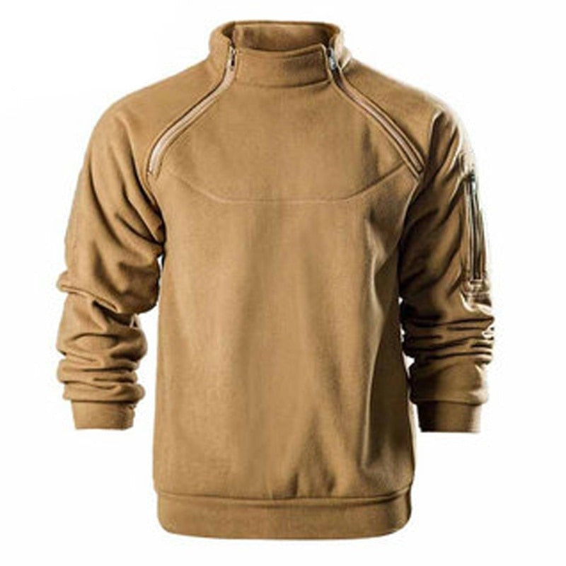 Autumn and Winter New Men Military Tactical Fleece Jacket Men Outdoor Mountaineering Climbing Fleece Warm Plush Pullover