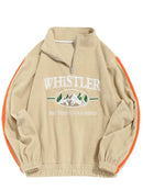 Men Hoodie Fall Winter Fleece Sweatshirts Letter Embroidery Turtleneck Hoodies Pullover