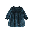 Christmas Dress for Girls Long Sleeve Baby Red Dresses Sisters Velvet Princess Clothes Cotton Sundress Kid Spanish