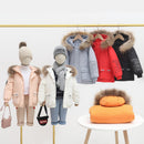 Children Winter Down Jacket Boy Toddler Girl Clothes Thick Warm Faux Fur Hooded Coat Teen Kids Parka Outerwear Snowsuit