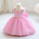Lace Mesh Baby Girls Dresses Christening Gown Newborn Wedding Baptism Formal Princess Clothes