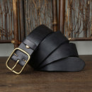 Genuine Leather Men Belt Fashion Copper Buckle Strap For Male Luxury Cummerbund