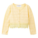 Little Girls Long Sleeve Bolero Shrug Lace Short Cardigan for Baby Girl Knitted Coat Thin Lace Solid Plain