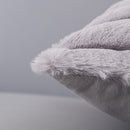 Faux Fur Cushion Cover Flocking Stripe Cushion Cover Pink Grey Orange Ivory Soft Home Decorative Pillow Cover