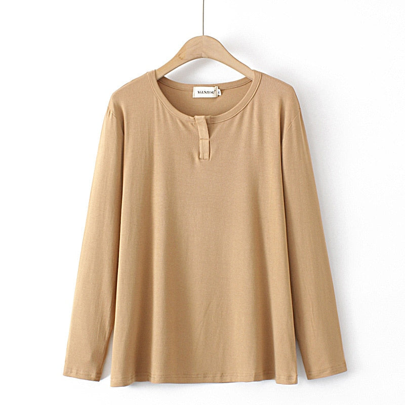 Autumn Women Basics Sweater Slim Fit High Strecth Knitted Cotton Pullover Solid Color O-Neck Long Sleeve Knitwear