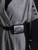 Loose Fit Women Pockets Plaid Belted Jumpsuit New High Waist Pocket Pants Tide Spring Autumn