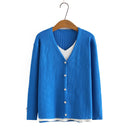 Sweaters Women Autumn Winter V-Neck Warm Slim Jumpers False Two Pieces Patchwork Knitted Pullovers