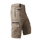 Men shorts summer cotton multi pockets streetwear tactical joggers shorts zipper male fitness shorts