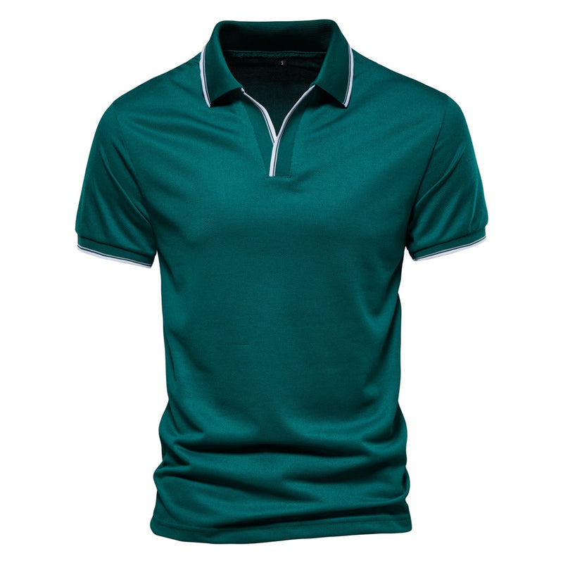 Men Solid Color Short Sleeve Classic Mens Polos New Summer Polo Shirt Men Clothing