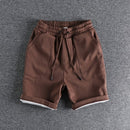 Personalized pocket casual shorts men youth solid trendy pants