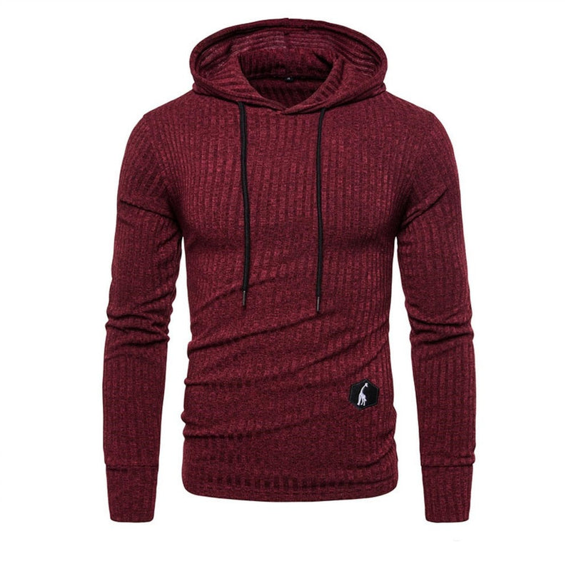 Mens Sweatshirts Solid Color Casual Stretch Slim Fit Hoodies Male Autumn Basic Streetwear Sweatshirts Men