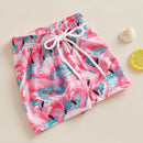 Flamingo Swimming Trunks For Girls Boys Swim Trunks Swimsuit Children Swimwear Kids Swimming Shorts Baby Bathing Suits