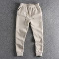 Plush thickened waffle casual pants for men warm youth leggings sports pants