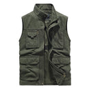 Tactical Cargo Vest Jacket Men Clothing Casual Jean Black Coats Work Vests For Men Winter