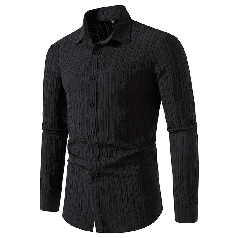 Summer Solid Shirt Men High Quality solid Sleeve Causal shirts