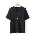 T-Shirt For Women Clothes Ice Silk Knitted Tops Casual Sexy Slim Off-The-Shoulder Tee Summer