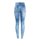 Trend Distressed Women`s Jeans Denim Streetwear Female Pants Trousers For Girl