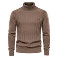 Solid Color Knitted Turtleneck Male Sweater Cotton High Quality Warm Men Pullover New Winter Casual Sweaters for Men