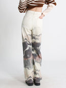 Trousers For Women High Waist Loose Patchwork Zipper Button Temperament Wide Leg Pants Female