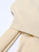 Irregular Slimming Pullovers For Women Slash Neck Long Sleeve Patchwork Lace Up Knitting Sweaters Female Spring