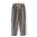 Oversized Summer Clothes For Women Harem Pants Washed Cotton Casual Plaid Pants