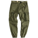 Military Tactical Pants Men Streetwear Loose big Pocket Army Trousers Trendy Casual Jogging Pant with Belt
