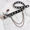 Black Metal Buckle Chain Wide Belt Personality Women Tide All-match Spring Autumn