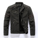 Winter Motorcycle Leather Jacket Men Vintage Fleece Warm Multi-pocket Leather Coat Male Zipper Autumn Outwear Jackets