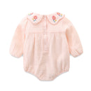 Spring and Autumn Children Clothing Infant One-piece Toddler Triangle Romper Kids Bodysuits with Headband Baby Girl Clothes