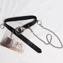 Black Metal Buckle Chain Wide Belt Personality Women Tide All-match Spring Autumn