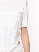 Slim T Shirts For Women Round Neck Short Sleeve Patchwork Button Temperament Casual T Shirt Female Clothing Summer New