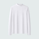 Winter Men Solid Simple Basic T-shirt Minimalist Casual Slim Fit Warm Bottoming Pullovers Tops